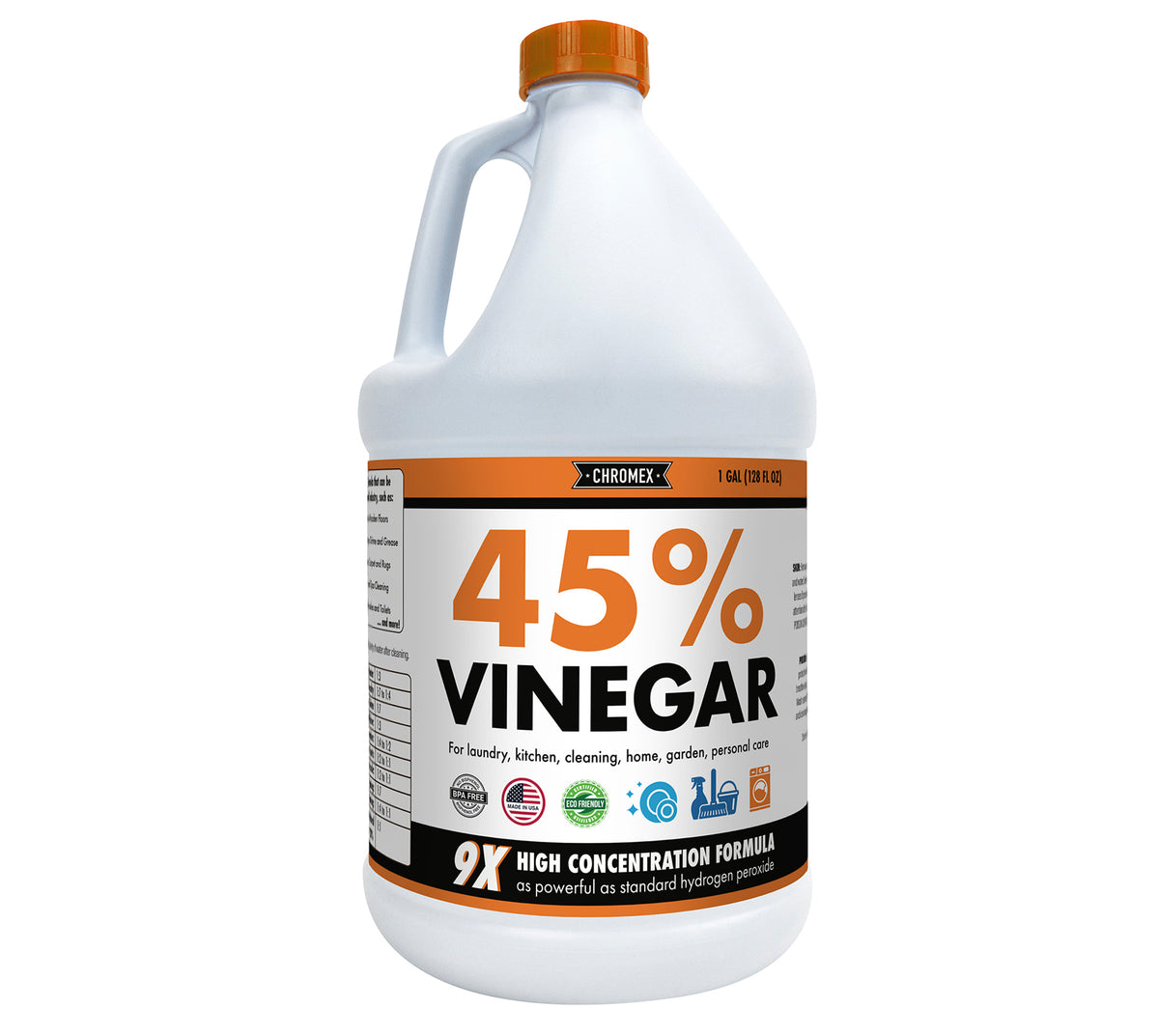 Chromex 45% Concentrated Vinegar (1 Gal) Powerful Natural Cleaning