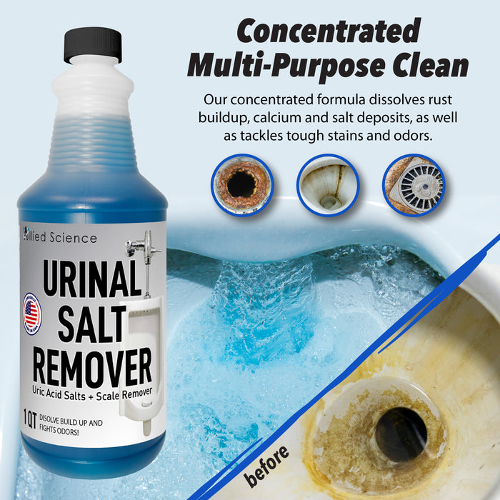 Urinal Salt, Calcium and Mineral Scale Remover - 4 Quarts