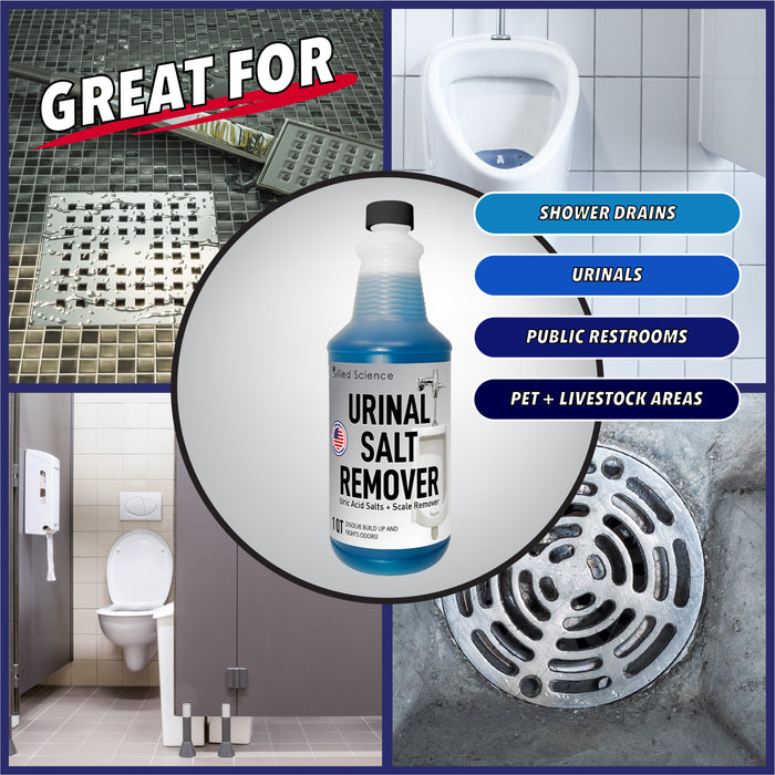 Urinal Salt, Calcium and Mineral Scale Remover - 4 Quarts