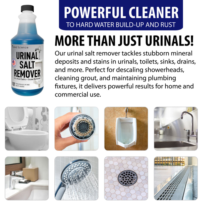 Urinal Salt, Calcium and Mineral Scale Remover - 4 Quarts