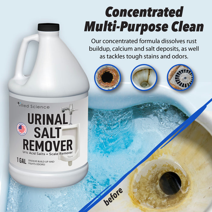 Urinal Salt, Calcium and Mineral Scale Remover - 1 Gallon