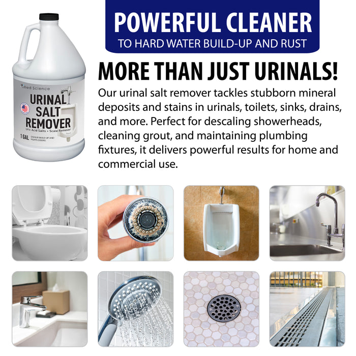Urinal Salt, Calcium and Mineral Scale Remover - 1 Gallon