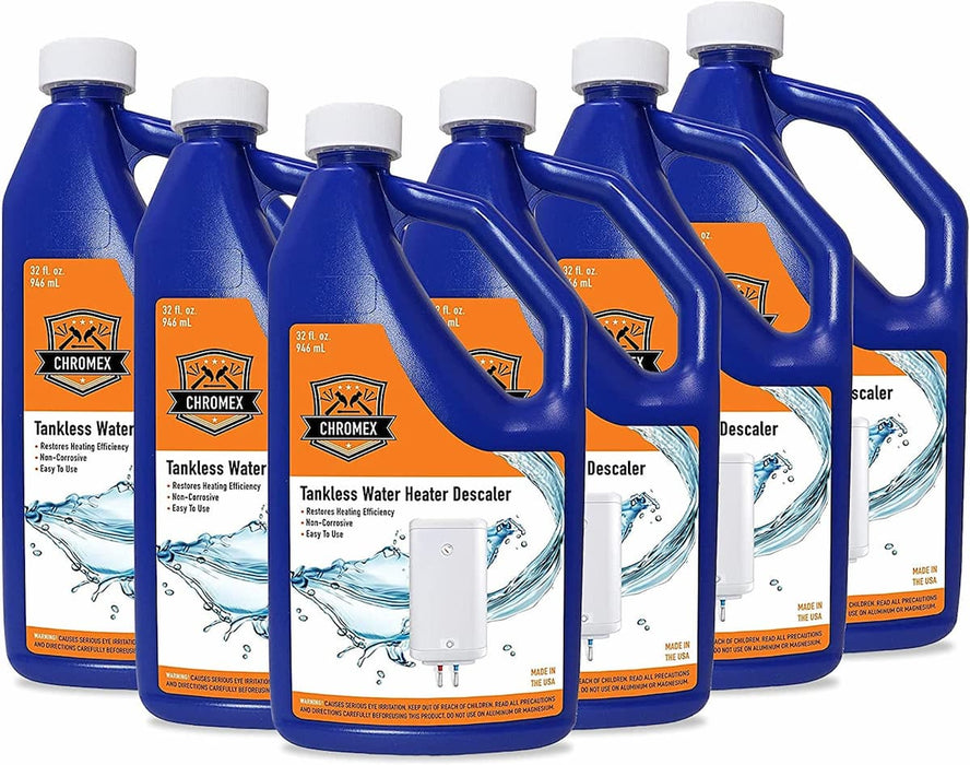 Chromex tankless water heater descaling solution value pack 6 bottles 32 oz