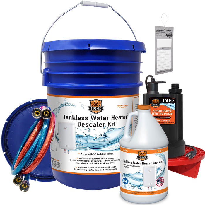 Tankless Water Heater Flush Kit – 1 Gallon Descaling Solution | Heavy-Duty