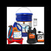 Chromex tankless water heater flush kit with bucket pump hoses and descaling solution