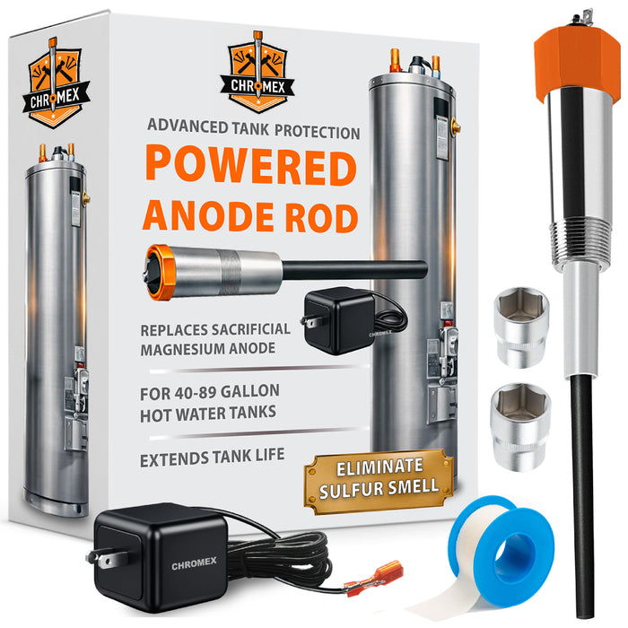 Powered Titanium Anode Rod for Water Heater (40-89 Gallon)