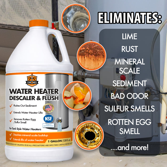 Chromex Water Heater Flush and Descaler