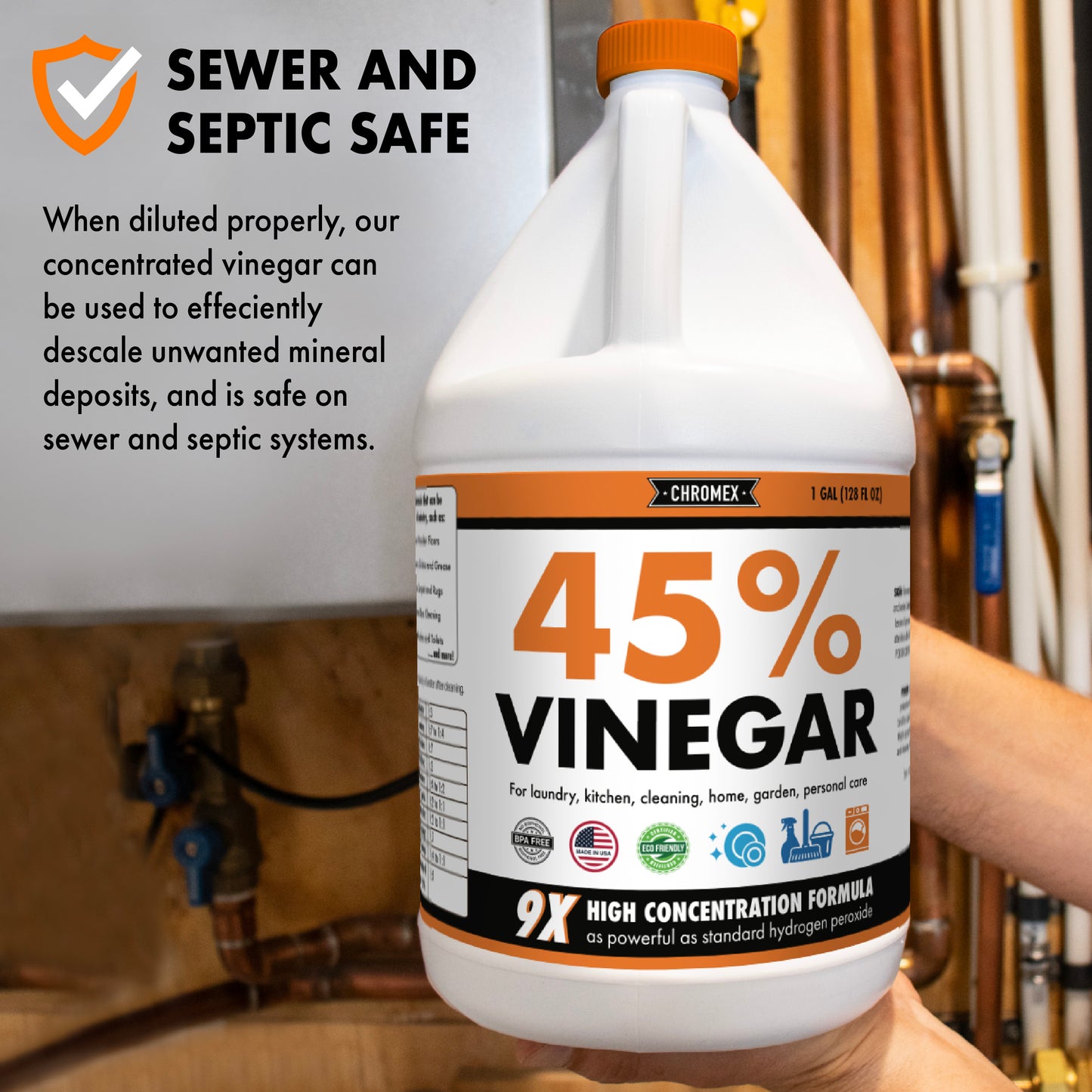 Chromex 45% Ultra Concentrated Vinegar (4 Gallons)