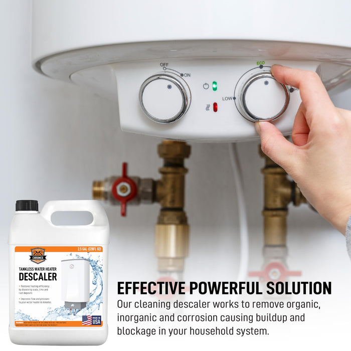Chromex descaling solution effective powerful solution removes buildup tankless heater