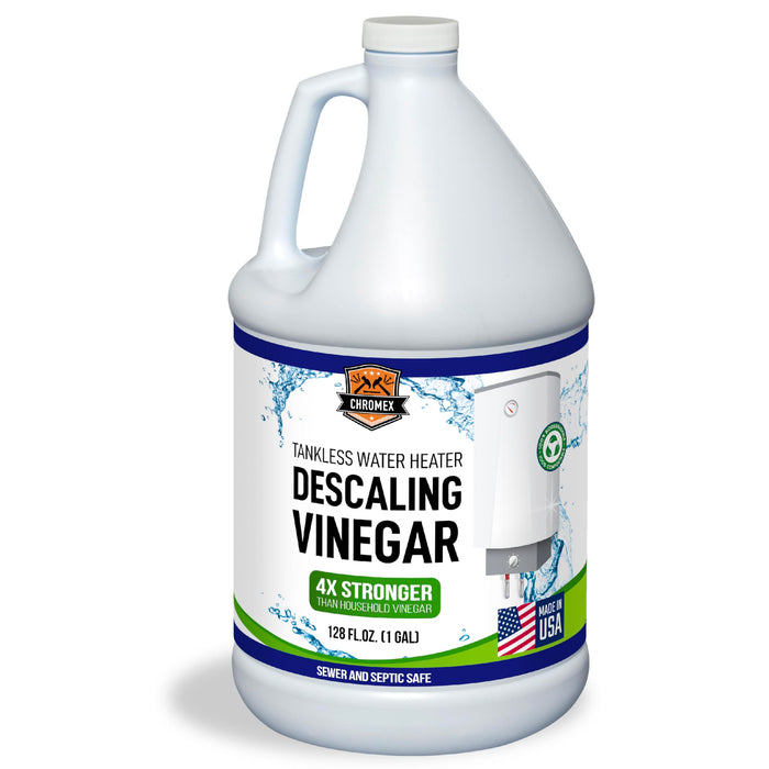 Chromex descaling vinegar for tankless water heater cleaning