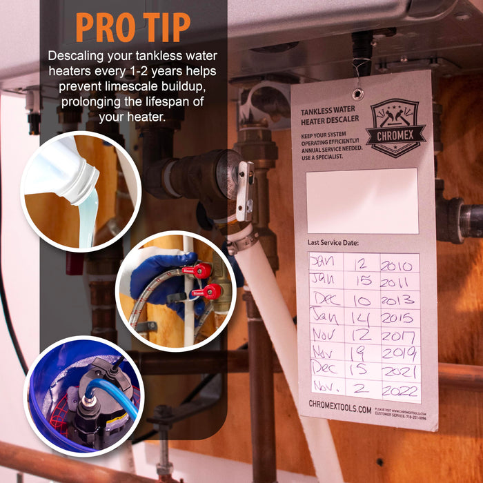 Chromex descaling vinegar pro tip for effective tankless heater cleaning
