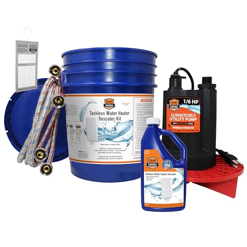 Chromex tankless water heater flush kit 1 qt citric acid descaling solution
