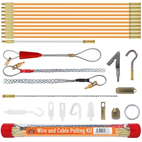 Wire and Cable Pulling Kit - Fiberglass Rod with Rubber – Chromex Tools