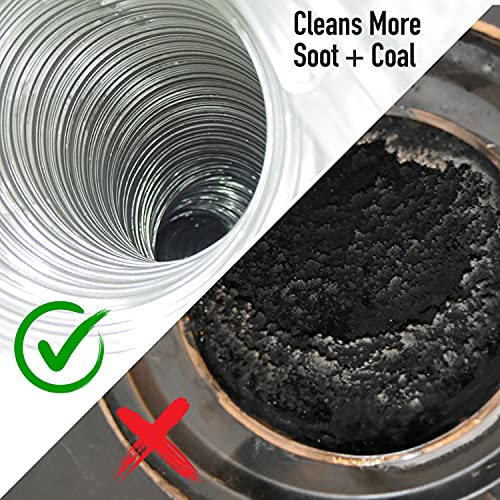 Chromex Chimney Cleaning Set - 6 Piece - 18 Foot Fiberglass Chimney Rod and 8 Inch Chimney Brush