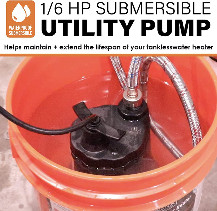 Powerful flow speed 1/6 HP submersible utility pump Chromex