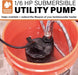 Powerful flow speed 1/6 HP submersible utility pump Chromex