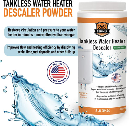 Chromex Tankless Water Heater Descaling powder