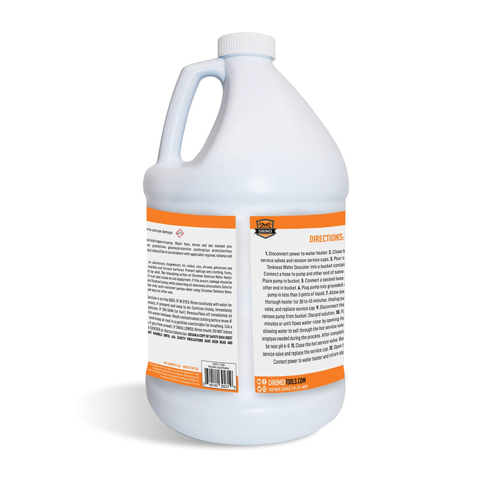 Chromex Tankless Water Heater Descaling Solution | Highly Effective Descaler, 1 Gallon, 128 fl oz, 4 Pack