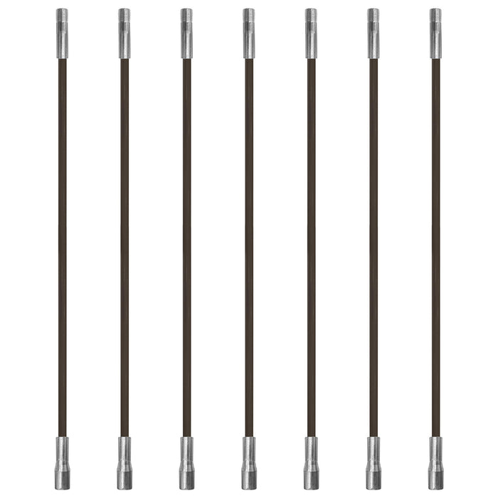 Chromex 7 Piece, 3 Foot Chimney Rod Kit, 21 Foot Strong Fiberglass Rod Kit, Standard 1/4" NPT Fittings